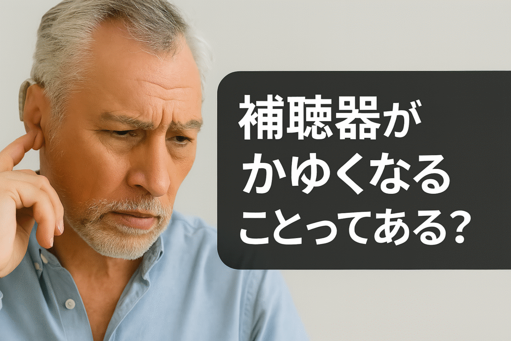 耳のかゆみを気にしているシニア男性の写真