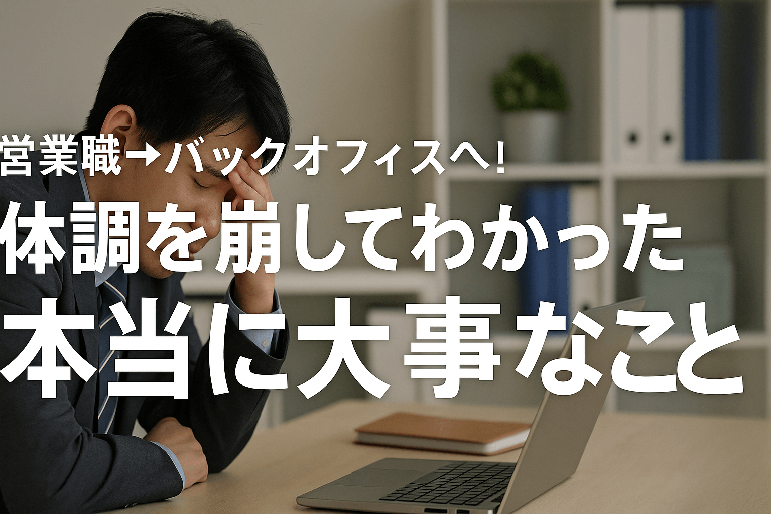 体調不良で悩む男性と「本当に大事なこと」の文字入りアイキャッチ画像
